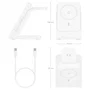 AISENS Cargador Inalámbrico 4 en 1 con Power Bank 5000mAh, Blanco